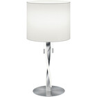 HLW LED LED Table Lamp - Table Lighting - Trion Ninda - E27 Fitting - 6W - Warm White 3000K - Round - Matte Nickel - Aluminum