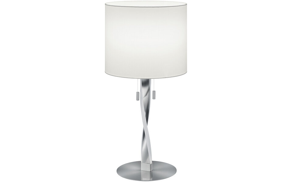 HLW LED LED Table Lamp - Table Lighting - Trion Ninda - E27 Fitting - 6W - Warm White 3000K - Round - Matte Nickel - Aluminum HLW LED LED Table Lamp - Table Lighting - Trion Ninda - E27 Fitting - 6W - Warm White 3000K - Round - Matte Nickel - Aluminum