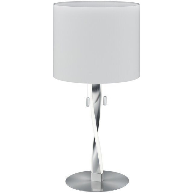 HLW LED LED Table Lamp - Table Lighting - Trion Ninda - E27 Fitting - 6W - Warm White 3000K - Round - Matte Nickel - Aluminum HLW LED LED Table Lamp - Table Lighting - Trion Ninda - E27 Fitting - 6W - Warm White 3000K - Round - Matte Nickel - Aluminum