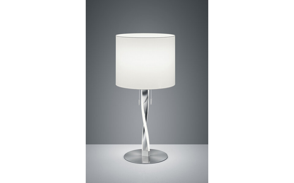 HLW LED LED Tafellamp - Tafelverlichting - Trion Ninda - E27 Fitting - 6W - Warm Wit 3000K - Rond - Mat Nikkel - Aluminium HLW LED LED Tafellamp - Tafelverlichting - Trion Ninda - E27 Fitting - 6W - Warm Wit 3000K - Rond - Mat Nikkel - Aluminium