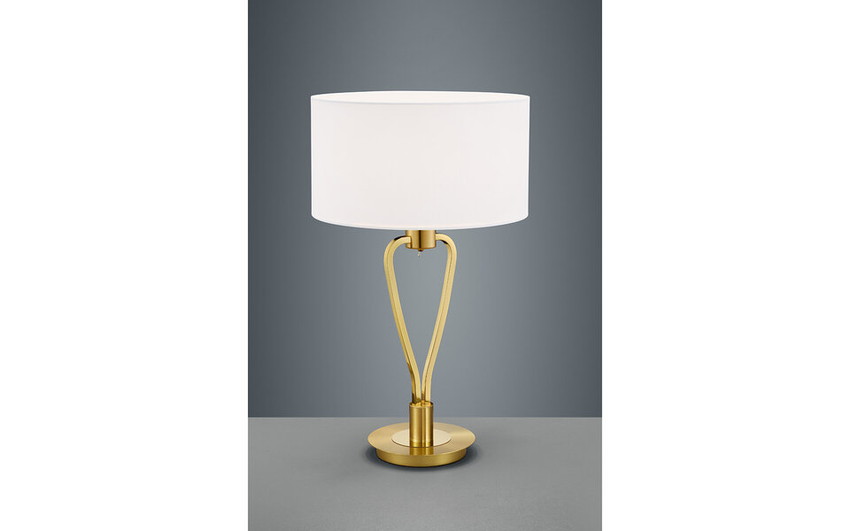 HLW LED LED Table Lamp - Table Lighting - Trion Hilton - E27 Fitting - Round - Matte Gold - Aluminum