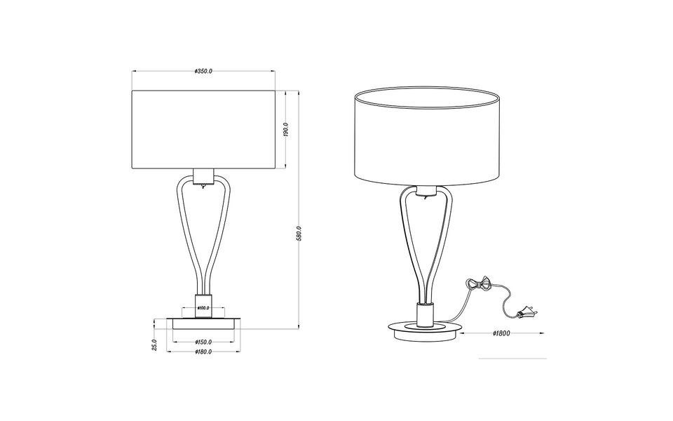 HLW LED LED Tafellamp - Tafelverlichting - Trion Hilton - E27 Fitting - Rond - Mat Goud - Aluminium