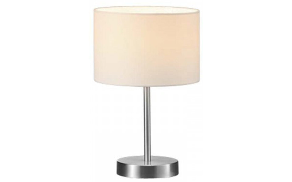 HLW LED LED Tafellamp - Tafelverlichting - Trion Hotia - E14 Fitting - Rond - Mat Wit - Aluminium