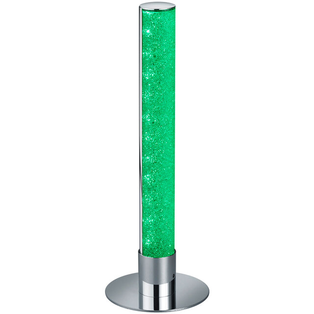 HLW LED LED Table Lamp - Table Lighting - Trion Lagia - 5W - Warm White 3000K - RGBW - Remote Control - Dimmable - Round - Matte Chrome - Aluminum