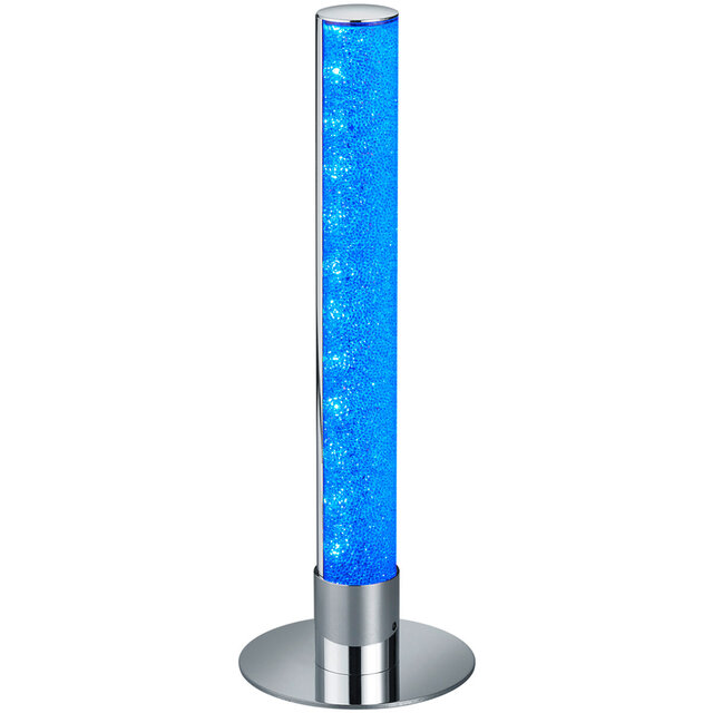 HLW LED LED Table Lamp - Table Lighting - Trion Lagia - 5W - Warm White 3000K - RGBW - Remote Control - Dimmable - Round - Matte Chrome - Aluminum