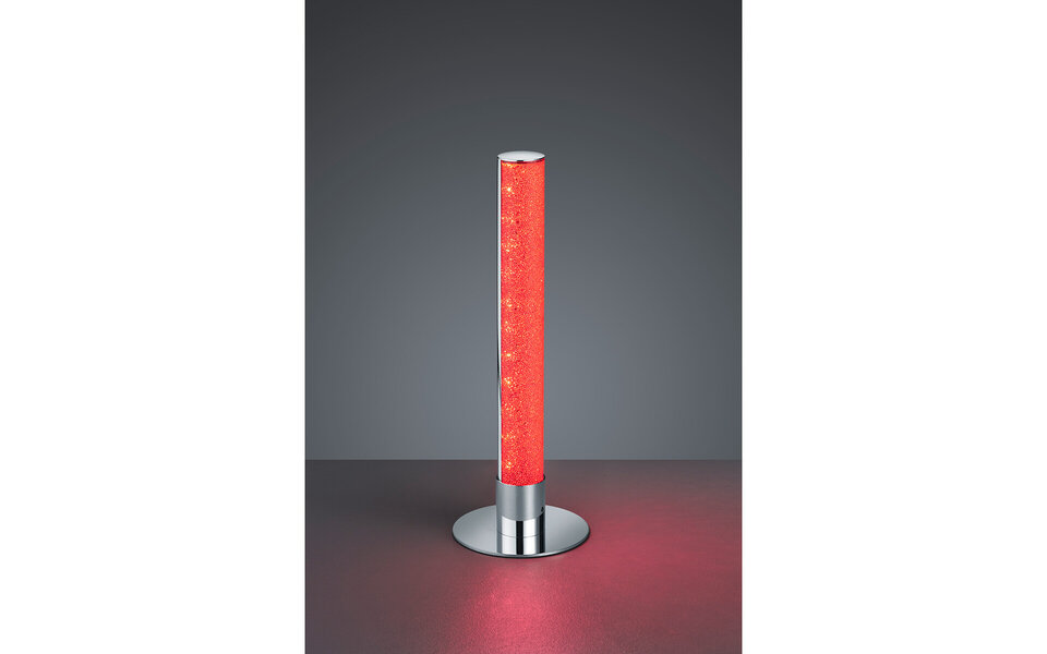 HLW LED LED Table Lamp - Table Lighting - Trion Lagia - 5W - Warm White 3000K - RGBW - Remote Control - Dimmable - Round - Matte Chrome - Aluminum