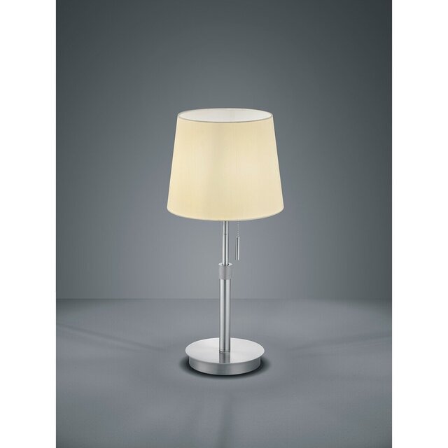 HLW LED LED Table Lamp - Table Lighting - Trion Dyon - E27 Fitting - Round - Matte Nickel - Aluminum