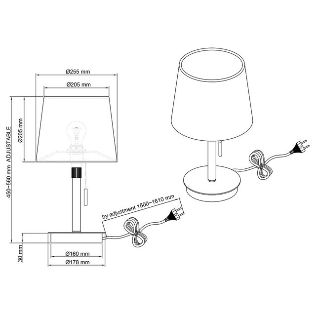 HLW LED LED Tafellamp - Tafelverlichting - Trion Dyon - E27 Fitting - Rond - Mat Nikkel - Aluminium