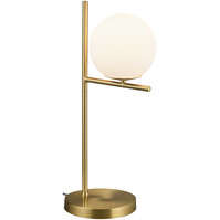 LED Table Lamp - Trion Pora - E14 Fitting - Round - Matte Gold - Aluminum