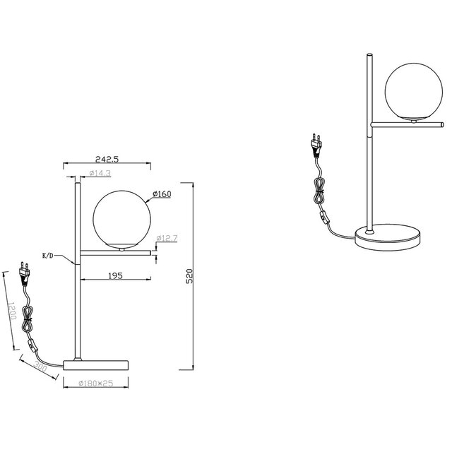HLW LED LED Tafellamp - Trion Pora - E14 Fitting - Rond - Mat Goud - Aluminium