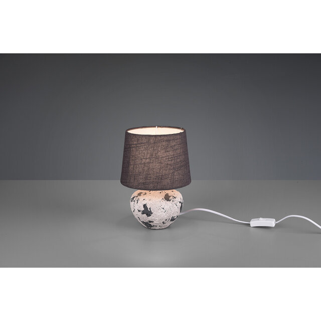 HLW LED LED Table Lamp - Trion Bae - E14 Fitting - Round - Matte Gray - Ceramic