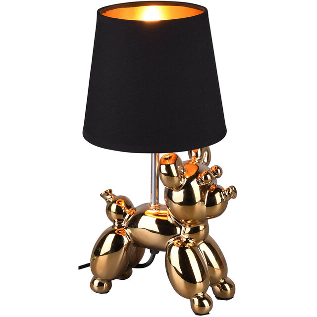 LED Tafellamp - Trion Bella - E14 Fitting - Rechthoek - Mat Goud - Keramiek Verlichting per ruimte