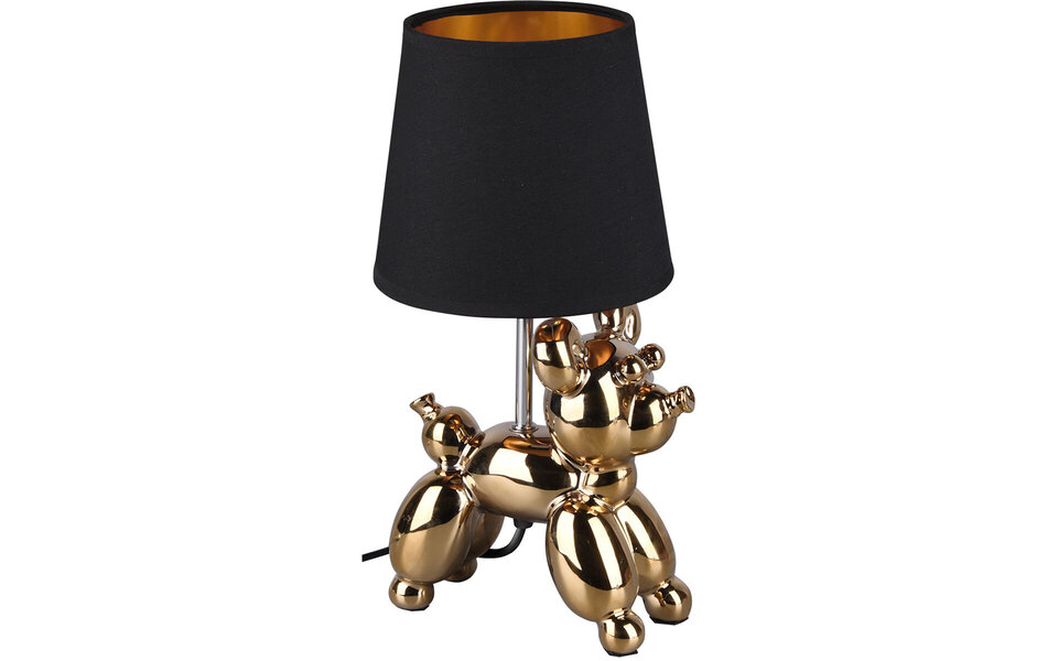 HLW LED LED Tafellamp - Trion Bella - E14 Fitting - Rechthoek - Mat Goud - Keramiek