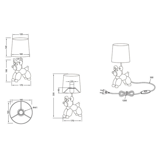 HLW LED LED Table Lamp - Trion Bella - E14 Fitting - Rectangular - Matte Gold - Ceramic