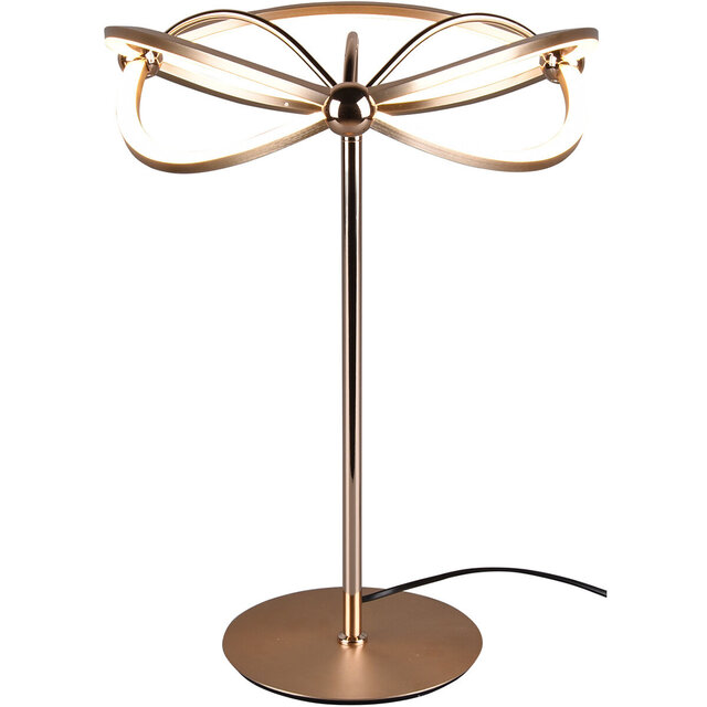 LED Tafellamp - Tafelverlichting - Trion Charis - 20W - Warm Wit 3000K - Dimbaar - Rond - Mat Goud - Aluminium Verlichting per ruimte