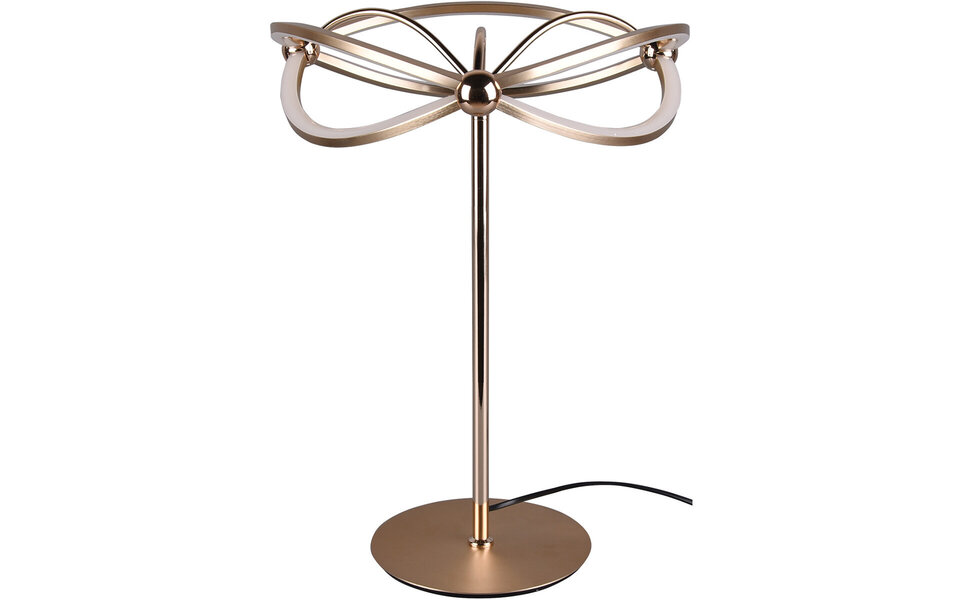 HLW LED LED Tafellamp - Tafelverlichting - Trion Charis - 20W - Warm Wit 3000K - Dimbaar - Rond - Mat Goud - Aluminium