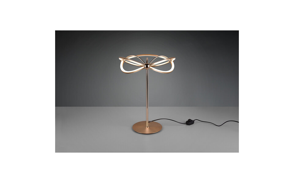 HLW LED LED Table Lamp - Table Lighting - Trion Charis - 20W - Warm White 3000K - Dimmable - Round - Matte Gold - Aluminum HLW LED LED Table Lamp - Table Lighting - Trion Charis - 20W - Warm White 3000K - Dimmable - Round - Matte Gold - Aluminum