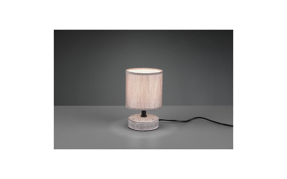 HLW LED LED Tafellamp - Trion Maria - E14 Fitting - Rond - Mat Bruin - Keramiek