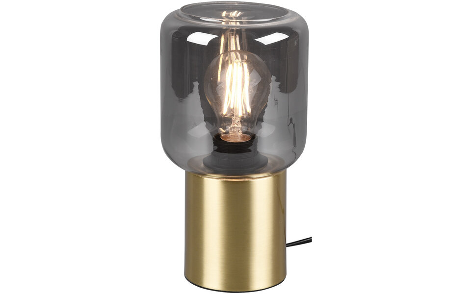 HLW LED LED Table Lamp - Table Lighting - Trion Nikos - E27 Fitting - Round - Matte Gold - Aluminum HLW LED LED Table Lamp - Table Lighting - Trion Nikos - E27 Fitting - Round - Matte Gold - Aluminum