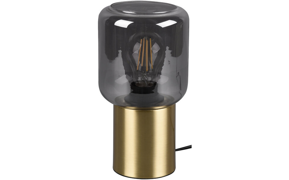 HLW LED LED Table Lamp - Table Lighting - Trion Nikos - E27 Fitting - Round - Matte Gold - Aluminum HLW LED LED Table Lamp - Table Lighting - Trion Nikos - E27 Fitting - Round - Matte Gold - Aluminum