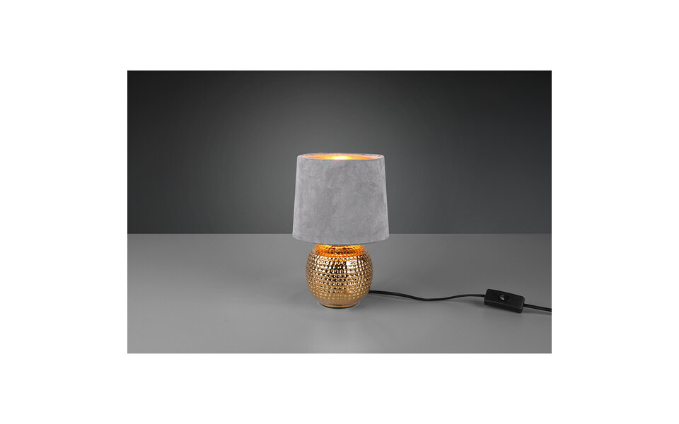 HLW LED LED Table Lamp - Trion Sofia - E14 Fitting - Round - Matte Gray - Ceramic HLW LED LED Table Lamp - Trion Sofia - E14 Fitting - Round - Matte Gray - Ceramic