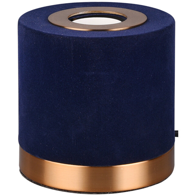 HLW LED LED Table Lamp - Table Lighting - Trion Juda - E27 Fitting - Round - Matte Blue - Textile