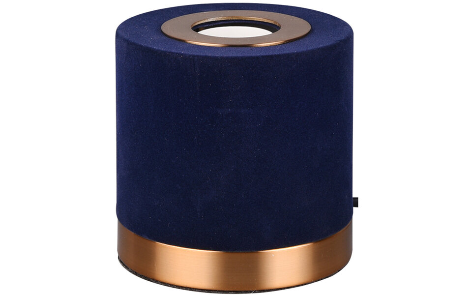 HLW LED LED Table Lamp - Table Lighting - Trion Juda - E27 Fitting - Round - Matte Blue - Textile