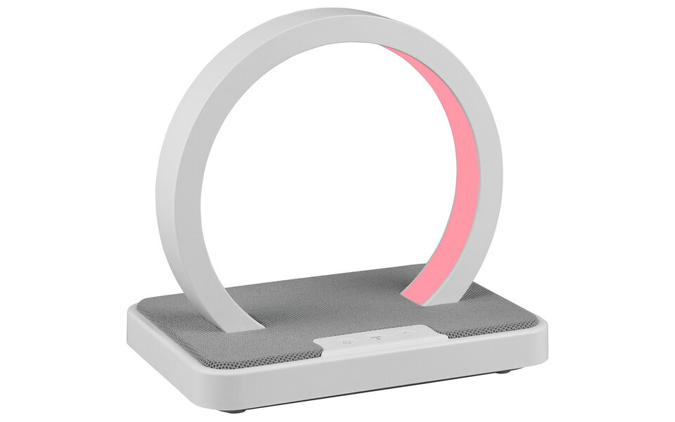 HLW LED LED Tafellamp - Tafelverlichting - Trion Bertan - 1W - Warm Wit 3000K - RGBW - Rond - Mat Wit - Kunststof