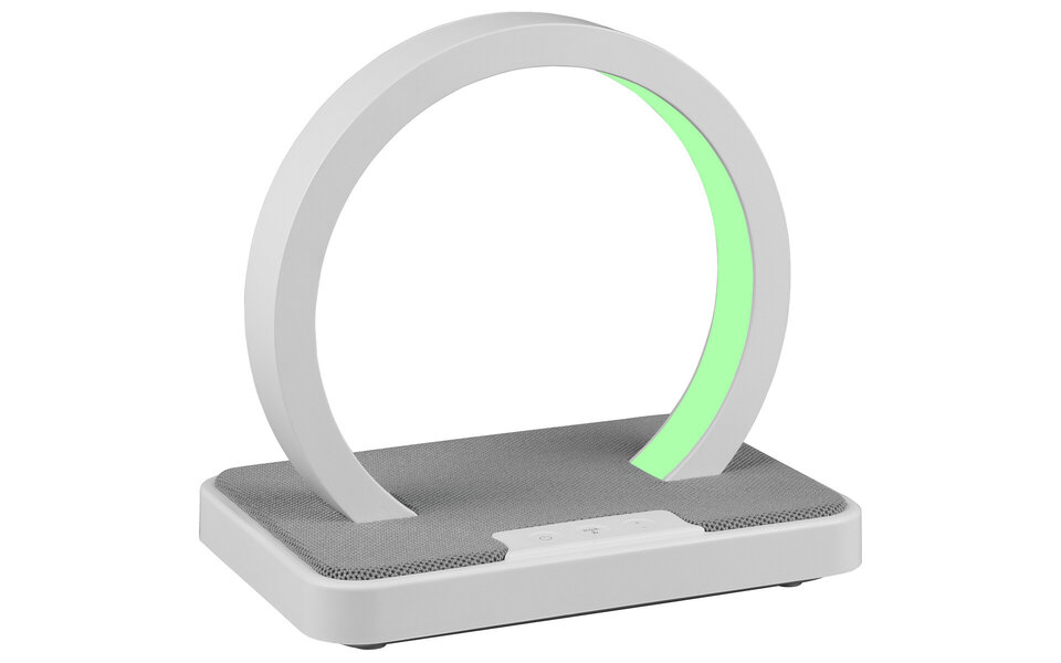 HLW LED LED Tafellamp - Tafelverlichting - Trion Bertan - 1W - Warm Wit 3000K - RGBW - Rond - Mat Wit - Kunststof