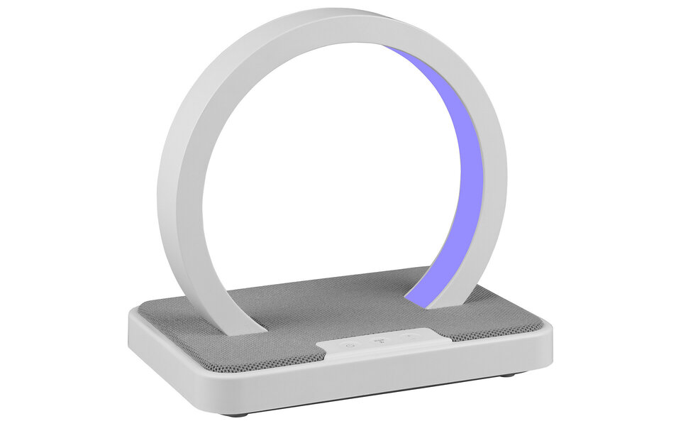 HLW LED LED Tafellamp - Tafelverlichting - Trion Bertan - 1W - Warm Wit 3000K - RGBW - Rond - Mat Wit - Kunststof