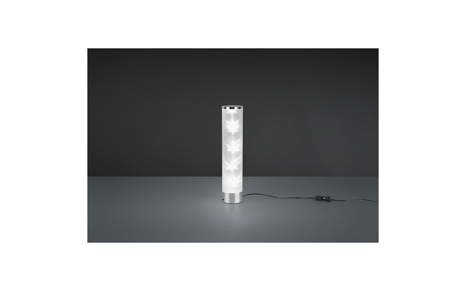 HLW LED LED Tafellamp - Trion Ricardo - 1.5W - Warm Wit 3000K - RGBW - Dimbaar - Afstandsbediening - Rond - Mat Chroom - Aluminium HLW LED LED Tafellamp - Trion Ricardo - 1.5W - Warm Wit 3000K - RGBW - Dimbaar - Afstandsbediening - Rond - Mat Chroom - Aluminium