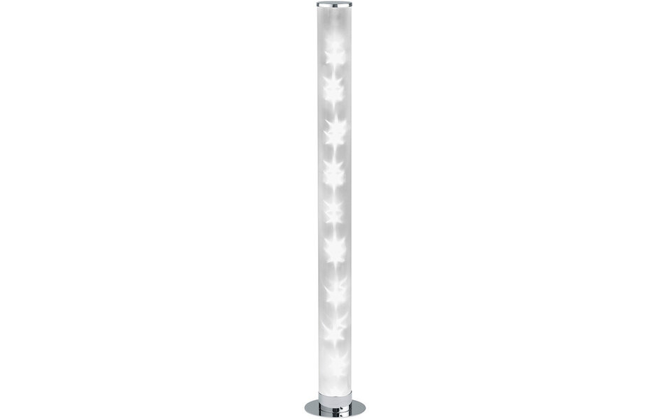 HLW LED LED Table Lamp - Trion Ricardo - 4W - Warm White 3000K - RGBW - Dimmable - Remote Control - Round - Matte Chrome - Aluminum