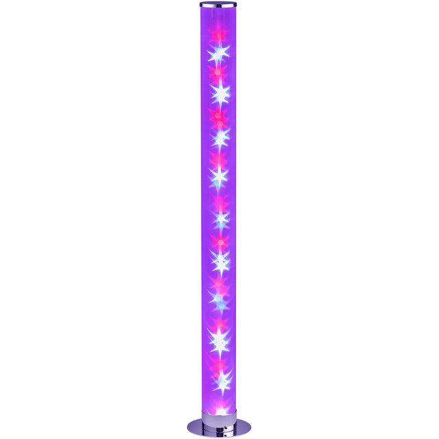 HLW LED LED Table Lamp - Trion Ricardo - 4W - Warm White 3000K - RGBW - Dimmable - Remote Control - Round - Matte Chrome - Aluminum