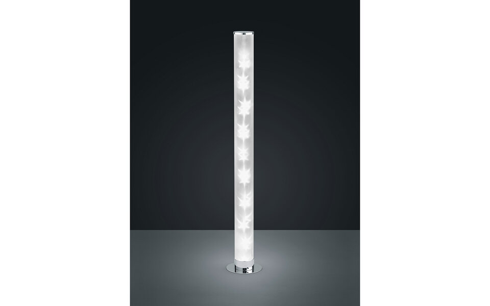 HLW LED LED Table Lamp - Trion Ricardo - 4W - Warm White 3000K - RGBW - Dimmable - Remote Control - Round - Matte Chrome - Aluminum