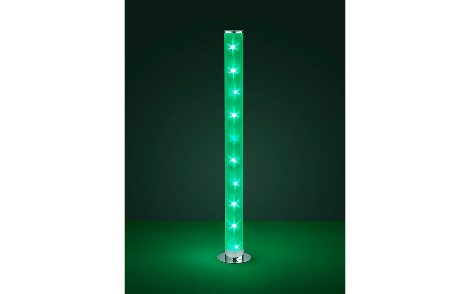 HLW LED LED Table Lamp - Trion Ricardo - 4W - Warm White 3000K - RGBW - Dimmable - Remote Control - Round - Matte Chrome - Aluminum