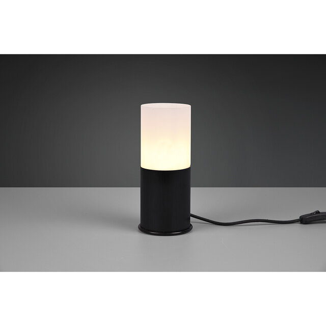 HLW LED LED Table Lamp - Table Lighting - Trion Roba - E27 Fitting - Round - Matte Black - Aluminum