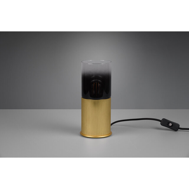 HLW LED LED Tafellamp - Tafelverlichting - Trion Roba - E27 Fitting - Rond - Mat Goud - Aluminium