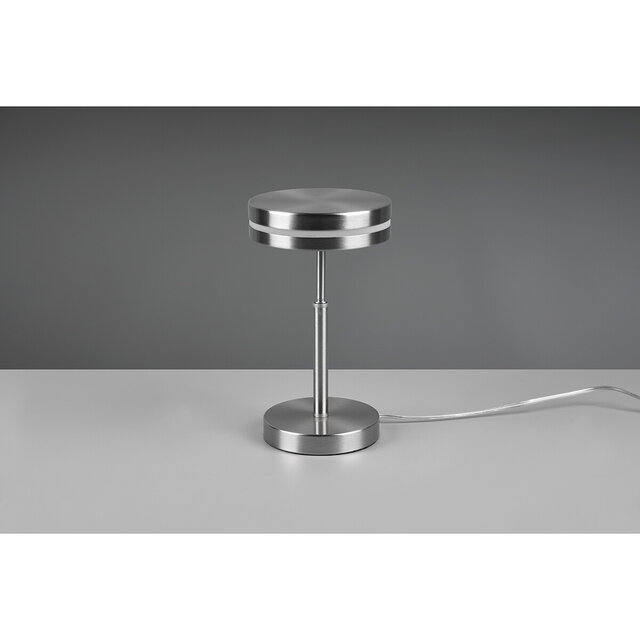 HLW LED LED Table Lamp - Trion Franco - 6W - Warm White 3000K - Round - Matte Nickel - Aluminum HLW LED LED Table Lamp - Trion Franco - 6W - Warm White 3000K - Round - Matte Nickel - Aluminum