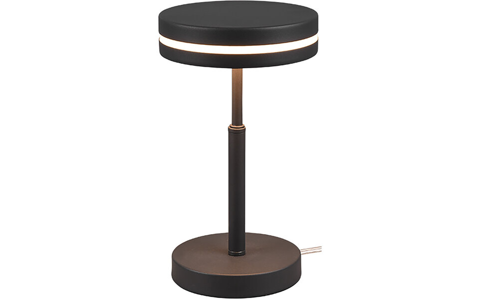 HLW LED LED Tafellamp - Trion Franco - 6W - Warm Wit 3000K - Rond - Mat Antraciet - Aluminium