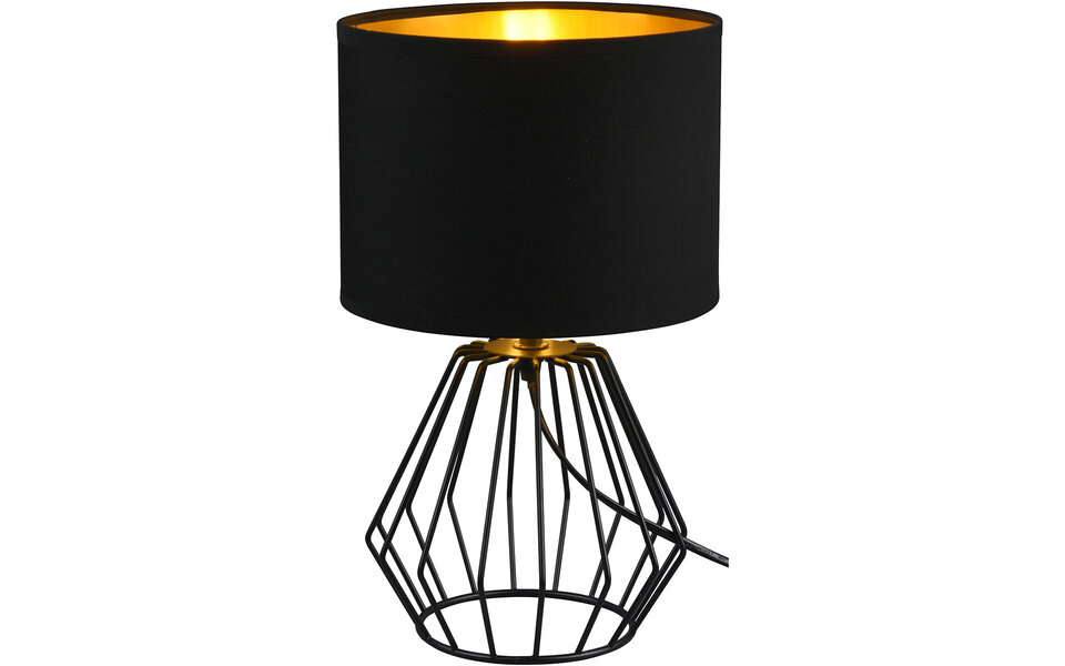 HLW LED LED Tafellamp - Tafelverlichting - Trion Charly - E14 Fitting - Rond - Mat Zwart - Aluminium