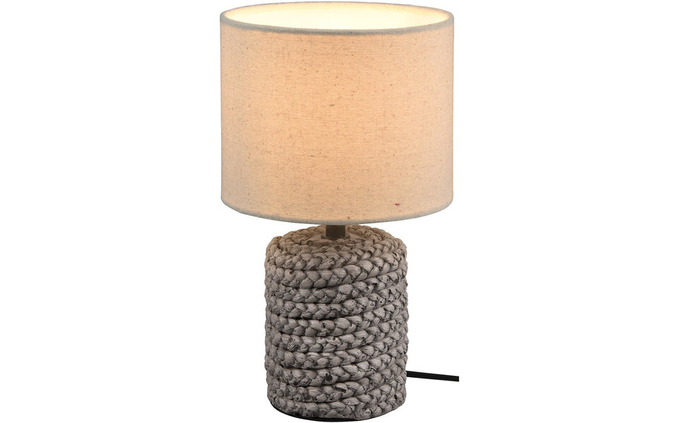 HLW LED LED Tafellamp - Tafelverlichting - Trion Manon - E14 Fitting - Rond - Mat Bruin - Keramiek