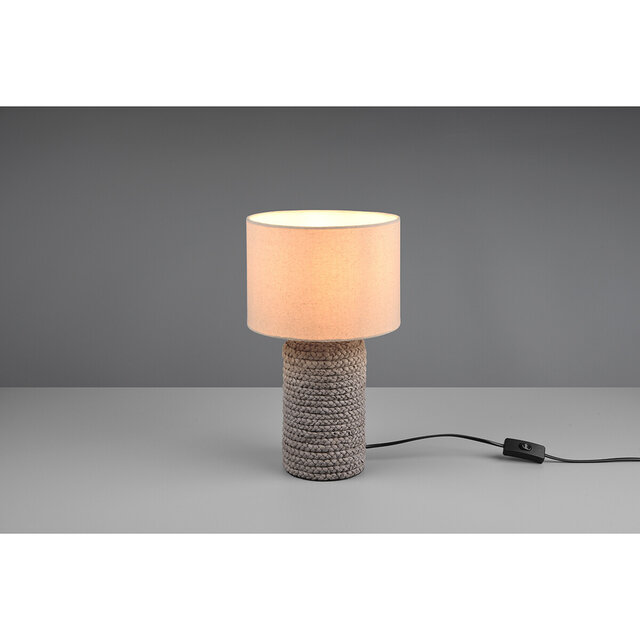 HLW LED LED Table Lamp - Table Lighting - Trion Manon - E27 Fitting - Round - Matte Brown - Ceramic HLW LED LED Table Lamp - Table Lighting - Trion Manon - E27 Fitting - Round - Matte Brown - Ceramic