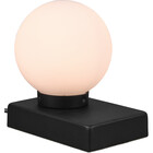 HLW LED LED Table Lamp - Trion Devy - E14 Fitting - Dimmable - Round - Matte Black - Aluminum