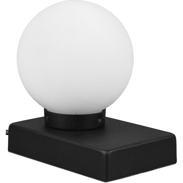 Ronde matzwarte LED tafellamp van aluminium met E14 fitting en dimbare functie tot 40W Ronde matzwarte LED tafellamp van aluminium met E14 fitting en dimbare functie tot 40W