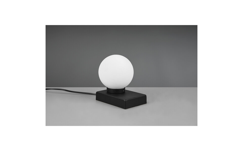 HLW LED LED Table Lamp - Trion Devy - E14 Fitting - Dimmable - Round - Matte Black - Aluminum