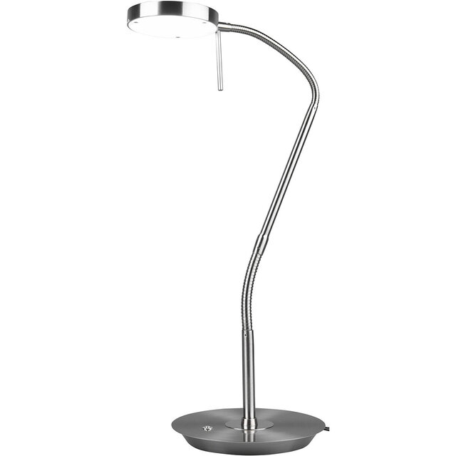 HLW LED LED Table Lamp - Trion Monzino - 12W - Adjustable Color - Dimmable - Round - Matte Nickel - Aluminum