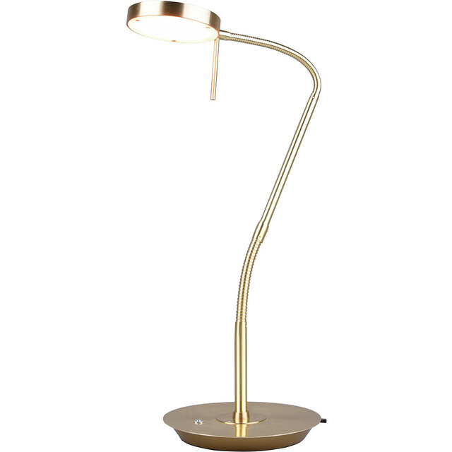 HLW LED LED Table Lamp - Trion Monzino - 12W - Adjustable Color - Dimmable - Round - Matte Gold - Aluminum HLW LED LED Table Lamp - Trion Monzino - 12W - Adjustable Color - Dimmable - Round - Matte Gold - Aluminum