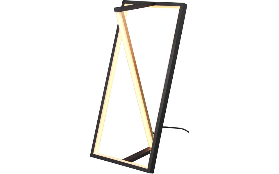 HLW LED LED Table Lamp - Trion Ediyon - 9W - Adjustable Color - Dimmable - Rectangular - Matte Black - Aluminum