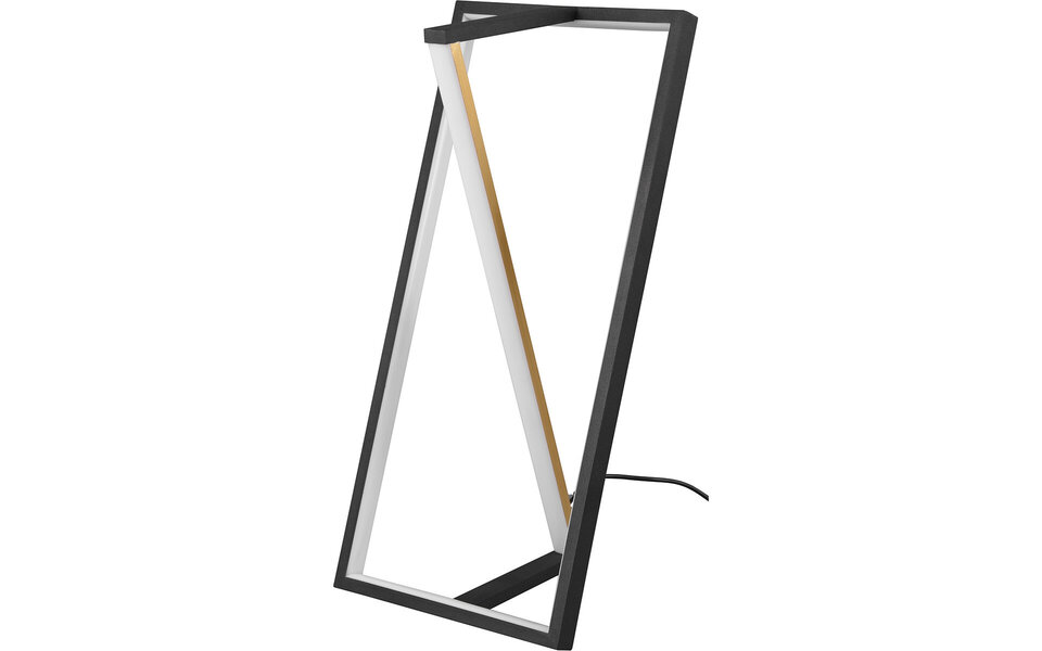 HLW LED LED Table Lamp - Trion Ediyon - 9W - Adjustable Color - Dimmable - Rectangular - Matte Black - Aluminum