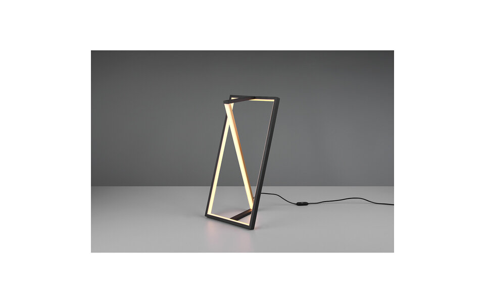 HLW LED LED Table Lamp - Trion Ediyon - 9W - Adjustable Color - Dimmable - Rectangular - Matte Black - Aluminum